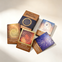 Neue Stile Umweltfreundliche Langlebige Maßgefertigte Orakelkarten-Drucke Individuell Bedruckte Tarotkarten-Set mit Anleitungsbuch