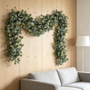 Guirnalda de flores de seda de eucalipto limón artificial de Source Factory, 180 cm, para decoración del hogar - Product Image 2