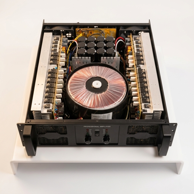 Class TD Amplifier 2-Channel Professional Power Amplifier High-Power Output 2x2300W Subwoofer Stereo Amplifier for Live Music
