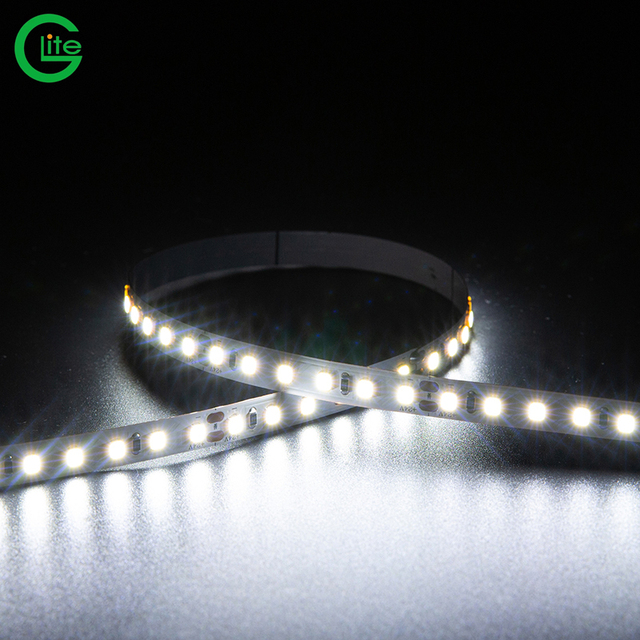 24V High Brightness 4000K LED Strip Light 120 Lamps 8mm Linear SMD Flexible Copper Self-Adhesive IP33 Rated CE RoHS Certified