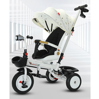 Tricycle pour enfants XCD XCD-1688, 1-6 ans, grand vélo à pédales pour bébé, poussette en métal avec auvent pare-soleil pour la maternelle