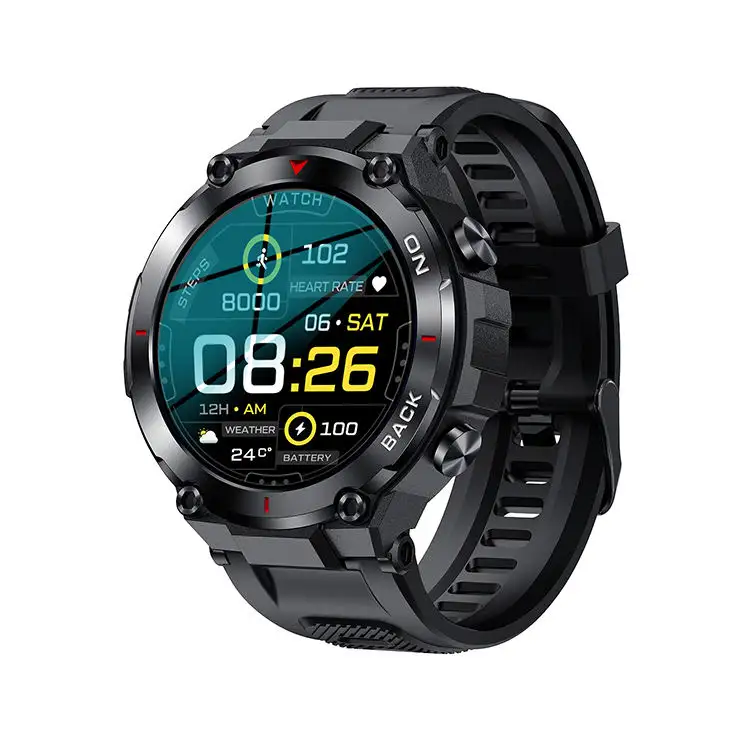 Nuevo Reloj K37 GPS Smartwatch K37 Sport Fitness Tracker IP68 Wasserdicht Outdoor 1.32 IPS 480mah Runde Smartwatch für Männer