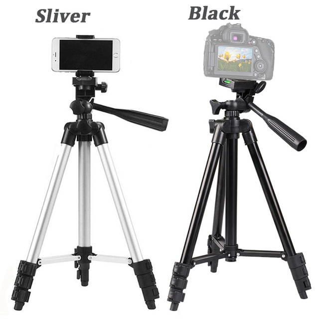 Portable Aluminum 3110 Tripod Digital Camera Smartphone Tripod with Phone Clip Bracket