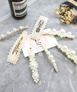 Pinces à <span class=keywords><strong>cheveux</strong></span> <span class=keywords><strong>avec</strong></span> perles pour femme, accessoire capillaire, bijou à la mode, élégant, Design coréen, Barrette, épingle, 1 pièce, Q464 - Product Image 5