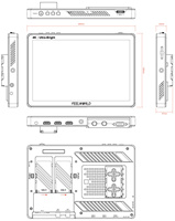 Moniteur de terrain pour appareil photo reflex numérique FEELWORLD LUT11S, 10,1 pouces, 2000 nits, directement de l'usine OEM, service de personnalisation du logo 3G-SDI