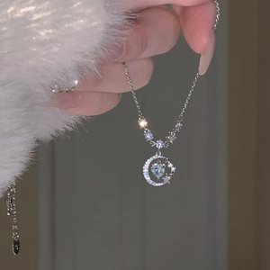 Collare De <span class=keywords><strong>Luna</strong></span> elegante donna strass moda girocollo diamante cuore stella <span class=keywords><strong>Luna</strong></span> <span class=keywords><strong>collana</strong></span> pendente per il regalo della ragazza - Product Image 6