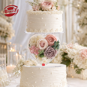 Supporto <span class=keywords><strong>per</strong></span> <span class=keywords><strong>Torta</strong></span> a Forma di Cuore in Acrilico Trasparente con Apertura Magnetica <span class=keywords><strong>per</strong></span> Decorazioni Personalizzate e Divisori <span class=keywords><strong>per</strong></span> Torte a Strati - Product Image 3
