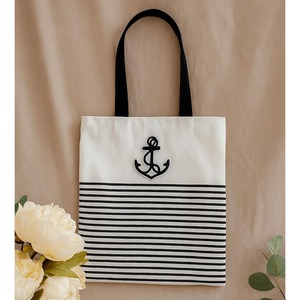 Bolso Tote de correa ancha con insignia de ancla - Product Image 4