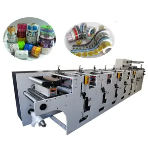 Semi-Automatic high speed flexographic adhesive color sticker printing machine label printing machine with die cutting