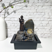 Saint Chabel Statue Ornement de Christian Home Decor Cadeau catholique pour baptême Figure religieuse de table Fontaines d'eau