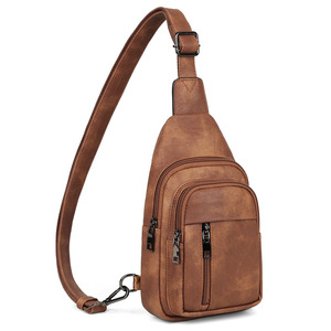 Bolsos de Hombro Cruzados de Cuero Genuino para Hombre, Nueva Moda, Logotipo Personalizado Frontal, Ligeros, Alta Calidad, OEM/ODM, Precio al por Mayor - Product Image 4
