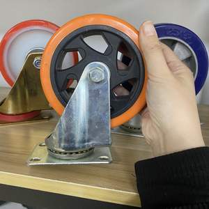 SQ <span class=keywords><strong>Castor</strong></span> Hot Sale Rueda De PU 3 4 5 6 Zoll Orange PVC Lenkräder 100mm Hoch leistungs rollen für Handwagen <span class=keywords><strong>Rhombus</strong></span> <span class=keywords><strong>Castor</strong></span> - Product Image 6