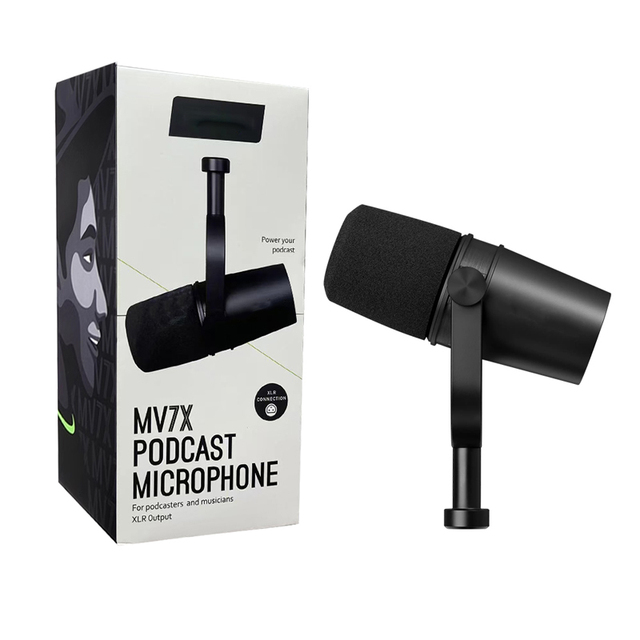 MV7X Studio Dynamic Microphone Omni-directional Noise Cancelling USB XLR Wired Professional Computer Microphone for Streaming