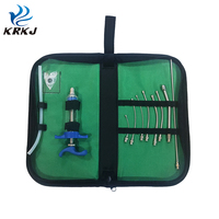 KD975 aiguille d'alimentation vétérinaire en acier inoxydable, canule de trempage et kit de seringue sac pour oiseau