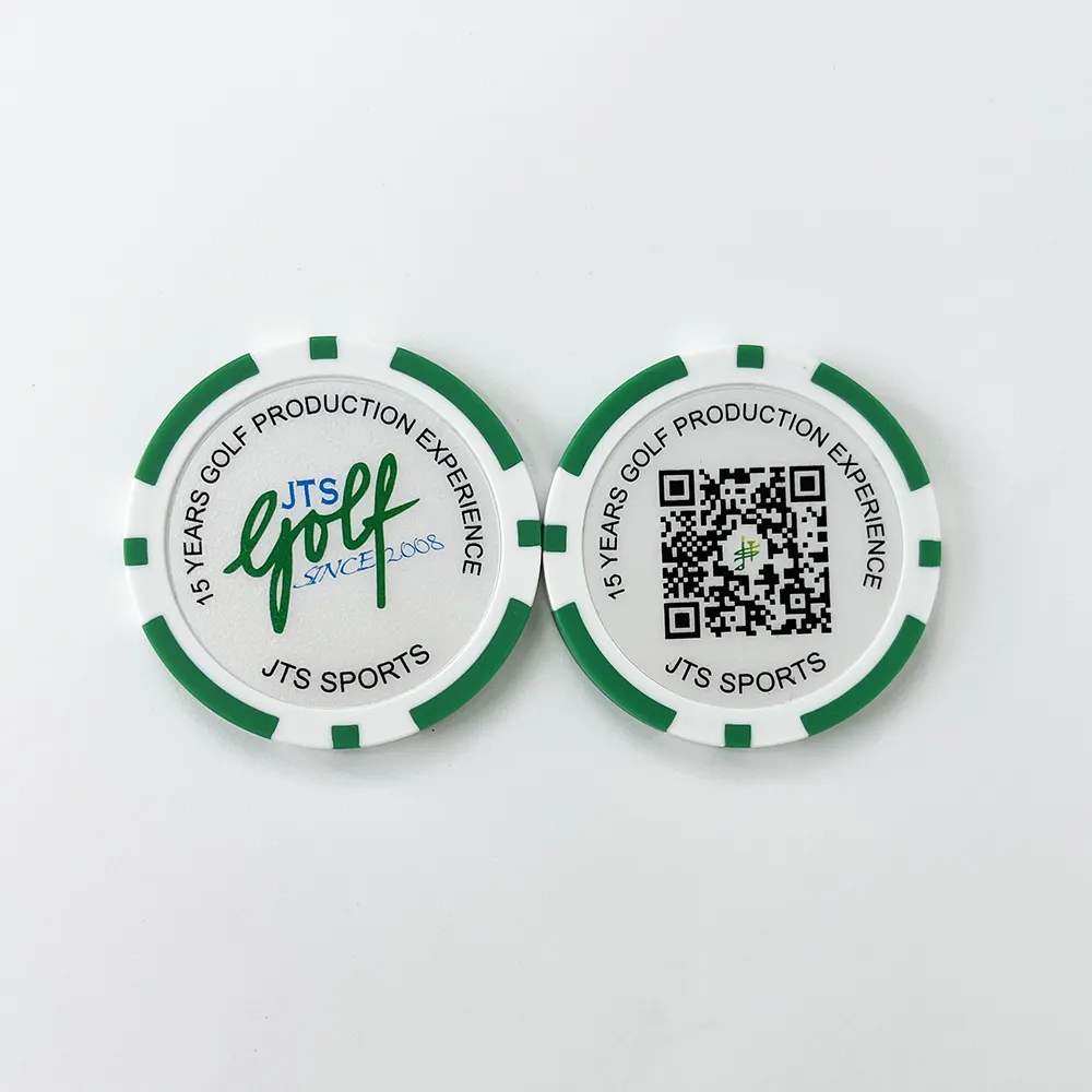 Golf zubehör Kunststoff Golfball Marker Unterstützt Custom ized Design Poker Chips