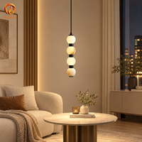 Lustre en marbre d'Espagne sculpté à la main, de haute qualité, pour îlot de cuisine, couloir ou salle à manger
