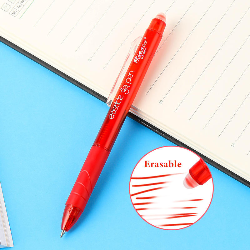 0.5mm-stylo effaçable bouton-poussoir rouge