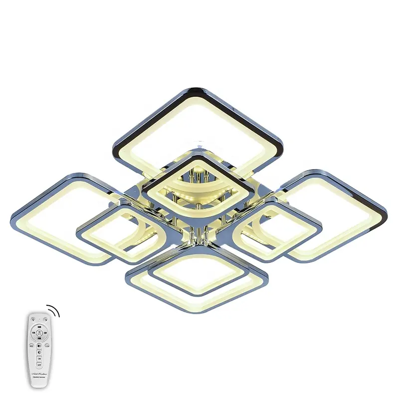 Nieuw Product 2020 Home Verlichting Aluminium 5 Cirkel Moderne Led Crystal Plafond Verlichting Voor Kantoor En Woonkamer