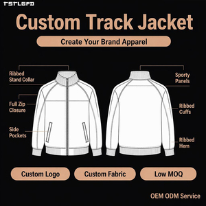 Custom <b>Track</b> <b>Jacket</b> <b>Men</b> Zip Up Stand Collar Lightweight Nylon <b>Men'S</b> Outerwear Sets Clothing Manufacturers Wholesale Bulk - Product Image 1