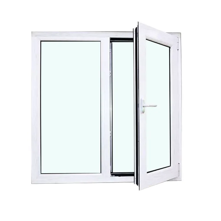 高品質で安価な白い高温UPVC二重窓