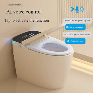 Inodoro de Cerámica Negro Mate Alargado de Última Tendencia con Tapa de Apertura y Cierre Automático Inteligente, Descarga por Sifón Potente, Control Remoto y Calefacción de Asiento, S-trap - Product Image 4