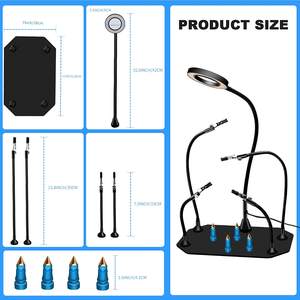 Магнитная паяльная станция с 3-кратным увеличительным стеклом - Product Image 6