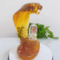 Borosilicate fait à la main 1000ml verre clair créatif Animal bouteille de vin verre roi Cobra zodiaque serpent carafe bouteille