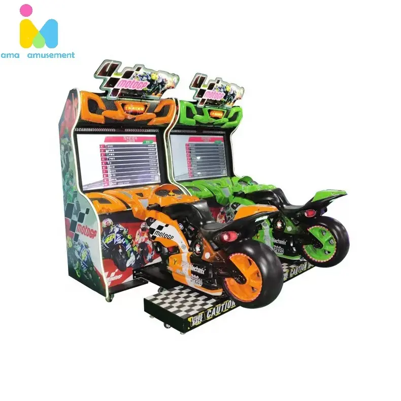 Ama Arcade Gp Moto Groothandel 2 Speler Indoor Amusement Kids Car Arcade Controller Gp Motor Race Game Machine