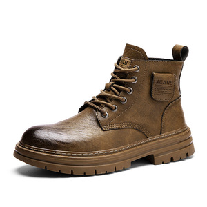 Bottes Martin pour enfant, bottines à bout rond, doublure en peluche, semelle extérieure en caoutchouc, isolantes, bottes de travail pour homme, tailles 45, 47, 48 - Product Image 5