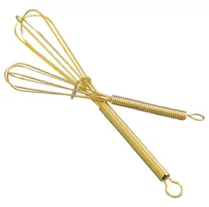 Best Verkopende 10Cm 12Cm 14Cm 16Cm 18Cm Roestvrij Staal Handmatige Eierkloppers Keukengereedschap Gouden Kleur Mini Garde Met Fouet Inox