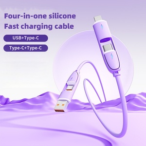 4 in 1 100W Multifunction Fast Charging USB Charger <b>Cable</b> 1M Universal <b>Data</b> <b>Cable</b> for Mobile Phones - Product Image 2