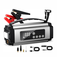 Démarreur de batterie de voiture 12V haute puissance automatique avec compresseur d'air batterie externe Portable voiture batterie au Lithium Booster démarreur de saut