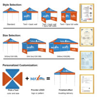 Maxcanopy 10x10 ft Tente Pliante Marquee 3x3 Carpas Toldo Plegable De Aluminio Trade Show Carnival Canopy Pink Tent pour événements