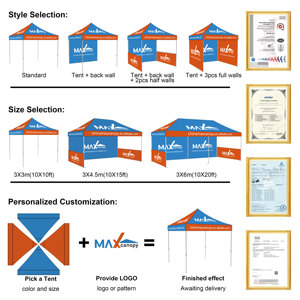 Maxcanopy <span class=keywords><strong>Toldo</strong></span> Plegable de 10x10 Pies 3x3 Carpa de Aluminio para Ferias Comerciales y Eventos Color <span class=keywords><strong>Rosa</strong></span> - Product Image 3