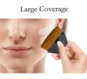 Pinceau Kabuki plat portable pour BB crème, pinceau de maquillage doux pour estomper le fond de teint avec étui - Product Image 5