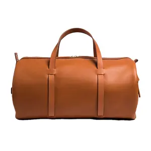 Italian Cowhide Leather duffle bag leather trolley luggage bag