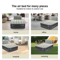 Matelas pneumatique à remplissage rapide portable King Size avec pompe automatique Lit gonflable pliable pour couple