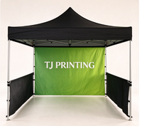 Tente pliante publicitaire portable d'usine avec impression de logo personnalisé, auvent extérieur, structure en aluminium