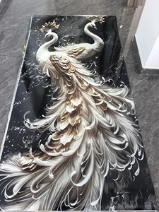 Nouvelle conception, autocollant mural en mousse IXPE imprimé en 3D, <span class=keywords><strong>papier</strong></span> <span class=keywords><strong>peint</strong></span> brillant, installation facile, panneaux muraux de rénovation pour murs anciens - Product Image 1