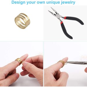 Diy Jewelry Accessories Kit 12 Compartment Lobster Clasp Jump Rings With Pliers Tweezers For Crafting - Product Image 5