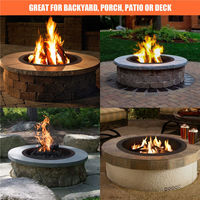 Anneau de feu rond en acier inoxydable Portable pour fête en plein air combustible de bois de chauffage de Camping Durable pour la cuisson au foyer de patio