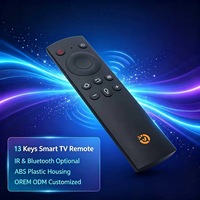 Control Remoto Universal IR Bluetooth de 13 Teclas para Smart TV, Control Remoto de Repuesto ABS para Android TV, OEM ODM Personalizado JCXK