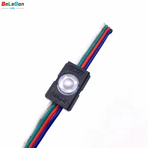 Modul Led RGB Tunggal Lensa DC12V 5050 Chip Led 1 Lampu Modul LED RGB Mini Kecil untuk Tanda