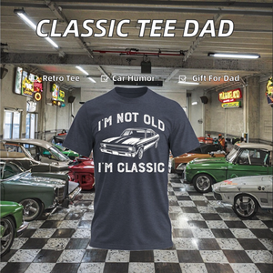 Camiseta Retro Vintage con Gráfico de Coche de Dibujos Animados Clásicos, Diseño Divertido, para Hombre, Regalo de Cumpleaños para <span class=keywords><strong>Papá</strong></span>, Color Heather Navy - Product Image 2