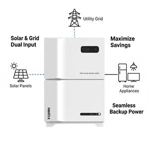 Système solaire tout-en-un 6KW 10kWh 51.2V 200Ah Batterie LiFePO4 Slim 18.3cm Hybride CAN USB 10ms UPS 500V MPPT ESS 6000 - Product Image 5