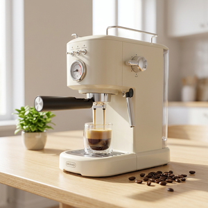 Brand Semi-<b>Automatic</b> Espresso <b>Machine</b> 15 Bar Pressure 1.8L Water Tank 1350W Electric <b>Coffee</b> Maker for Household Use - Product Image 1
