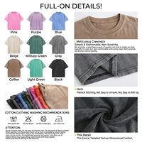 Camisetas de Algodón Extra Grandes para Hombre, Corte Holgado, Estilo Vintage Lavado, Camisetas Unisex de Manga Corta, Camisetas Casuales