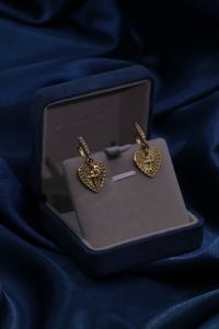 ต่างหูจี้รูปหัวใจแบบคลาสสิกสไตล์วินเทจสุดเก๋จาก Tianyu Gems  ทำจากทองเหลืองชุบทอง  สำหรับผู้หญิง - Product Image 6