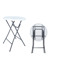 Table de bar haute pliable en plastique blanc, populaire, de 32 pouces, pour hôtels, événements commerciaux et fêtes