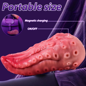 Vibromasseur point G en forme de langue réaliste 5 en 1 chauffage et 9 modes de vibration stimulateur clitoridien léchant vibrant jouets sexuels pour adultes - Product Image 5